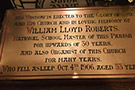 Close up of a plaque